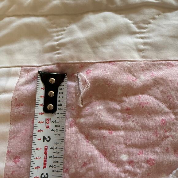 Vintage Grandmother's Fan Quilt Handmade Handstitched Beautiful Pastel Cottage - Picture 5 of 16